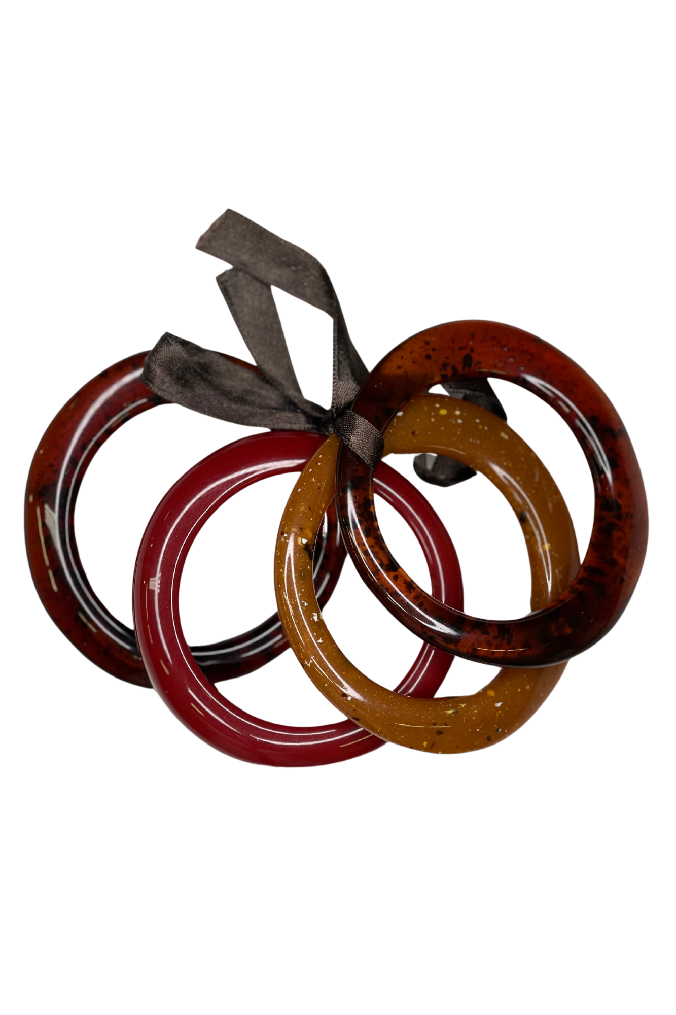 Italian Burgundy Bangle Bracelet Set