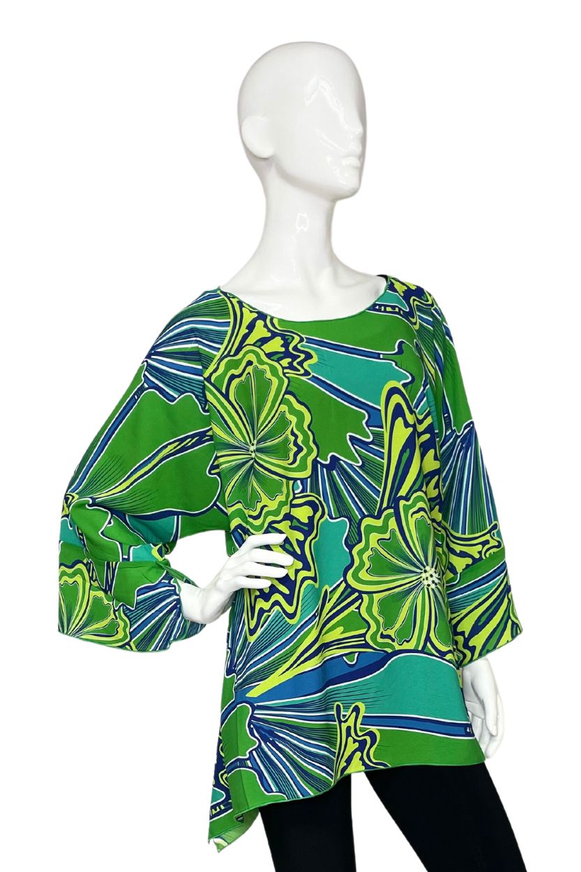 Lior One Size Fits All  Floral Print Tunic Top Women's