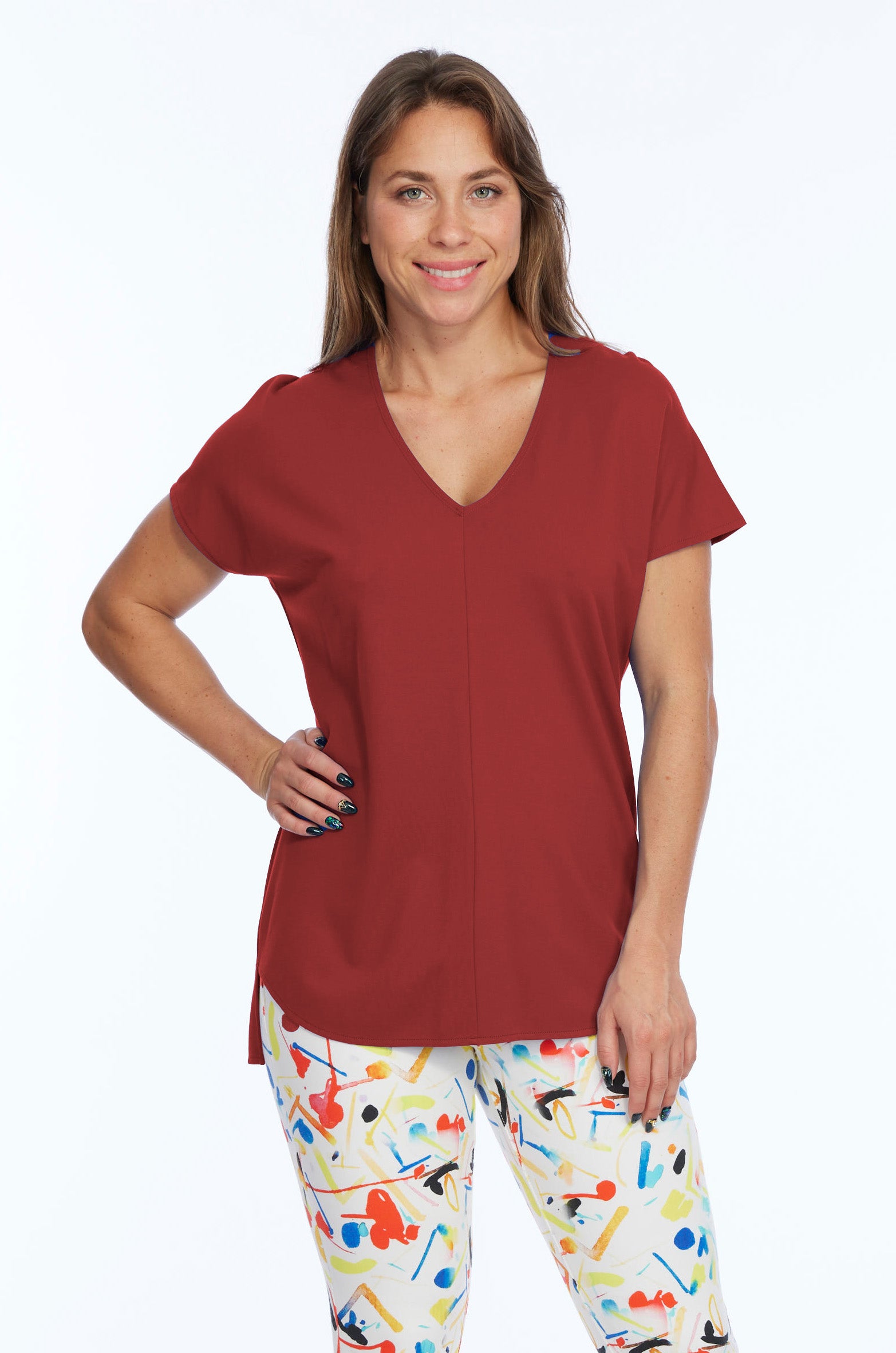 Women's Premium Short Sleeve Knit Top Zoe LIOR