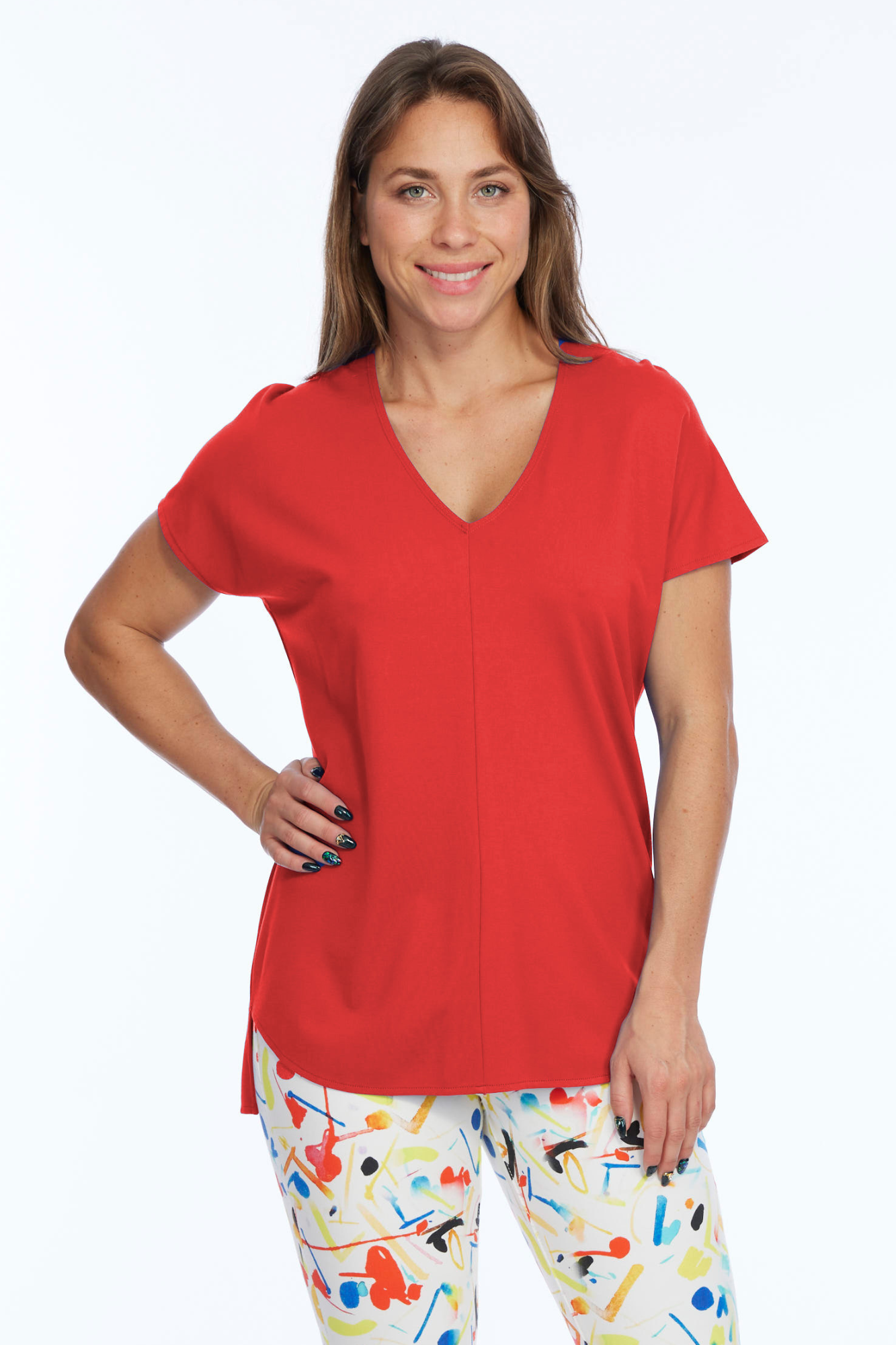 Women's Premium Short Sleeve Knit Top Zoe LIOR