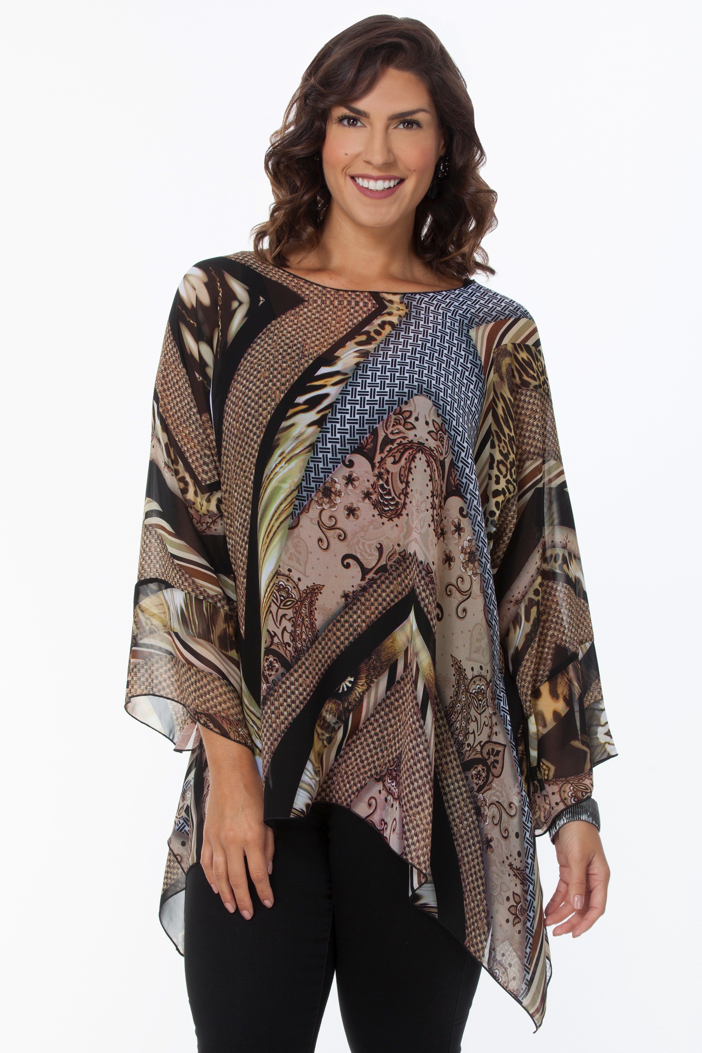 Women's Multi-Dimensional Draped Sides One Size Fits All Top | LIOR ...